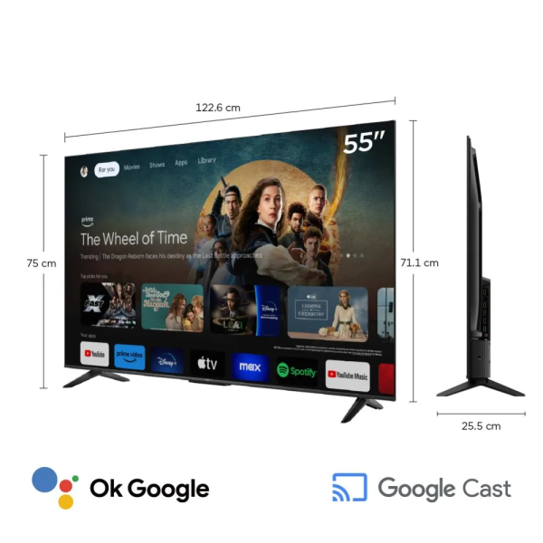 55V6C - Televisor Smart TV 55 LED 4K UHD TCL - Imagen 3