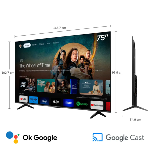 75T6C - Televisor Qled Smart 4K 75" Tcl - Imagen 3
