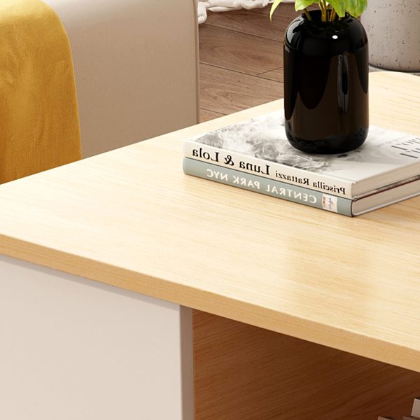 MESA DE CENTRO OASIS CON ALERO BLANCO Y MARRON -MFTOP - Imagen 5