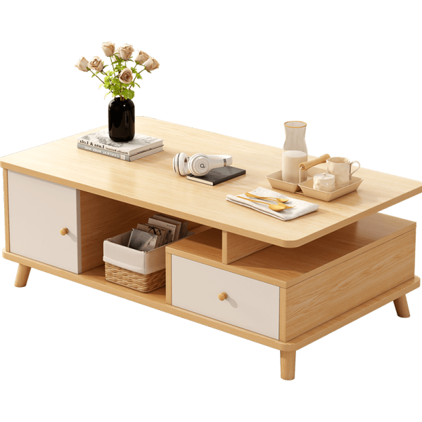 MESA DE CENTRO OASIS CON ALERO BLANCO Y MARRON -MFTOP - Imagen 7