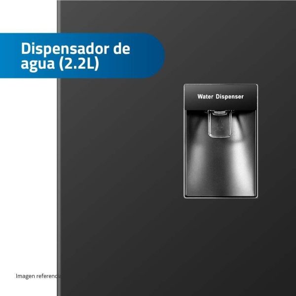 RI-389DNI - Refrigeradora No Frost Negra 246L C/Dispensador Indurama - Imagen 4